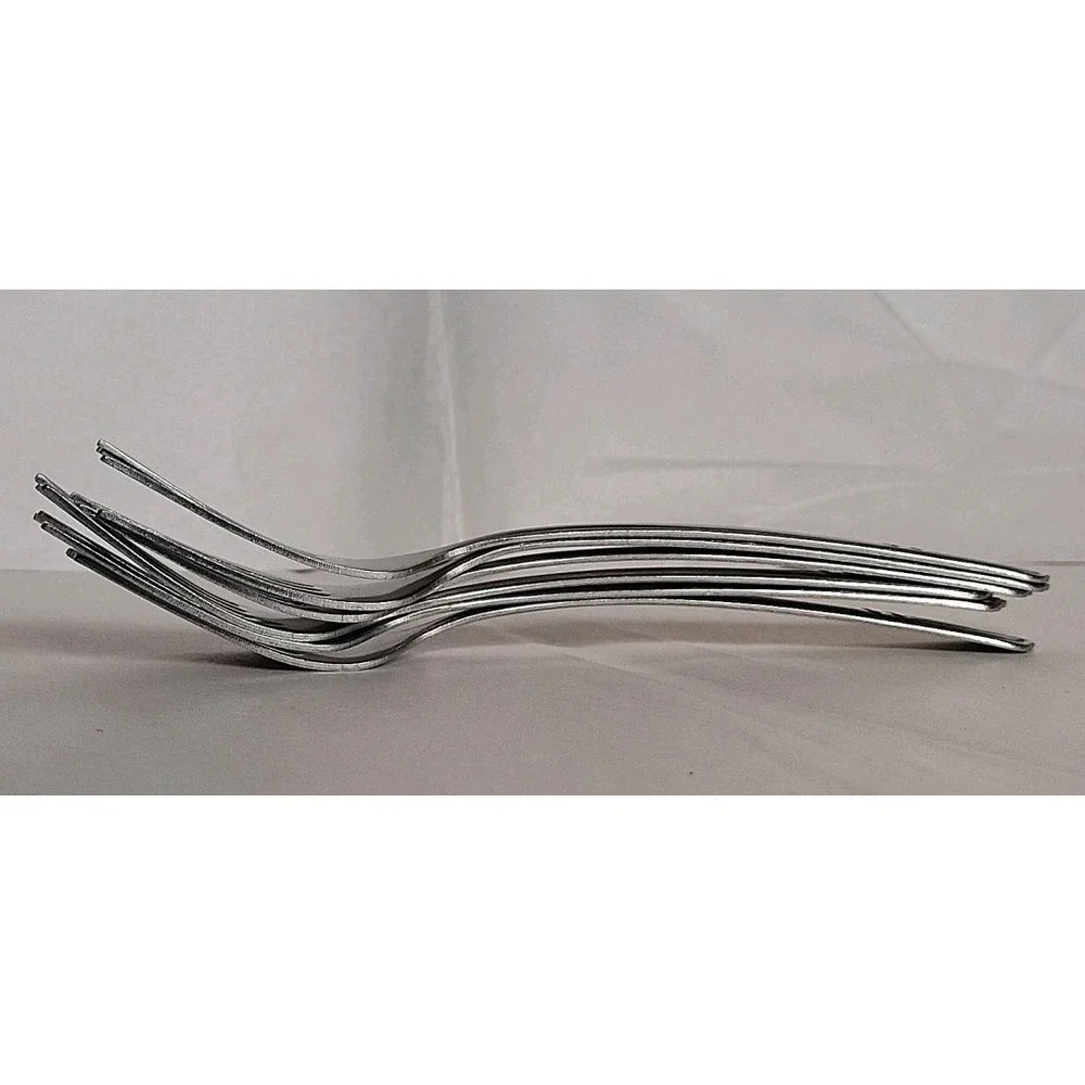 Walco Dinner Forks Stars & Stripes 6 Stainless Steel Forks Vintage Flatware